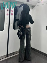 Lunivop Woman Old Money Goblin Core Jeans Coquette Kpop Hip-Hop High Street Denim Tide Streetwear